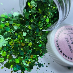 #7 glitter mix verde holo