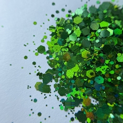 #7 glitter mix verde holo - comprar online