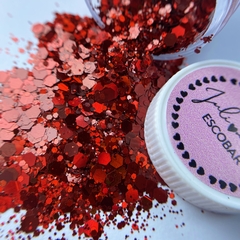 #3 Glitter mix rojo holo