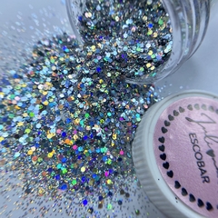 #15 Glitter mix destello plateado