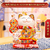 GATITO DE LA FORTUNA MANEKI NEKO DE PORCELANA CON MOVIMIENTO DE BALANCEO EN SU BRAZO (22*15*25 CM)