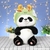 PELUCHE PANDA DISFRAZADA DRAGON - 25 CM