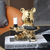 BEAR DECORATIVO SENTADO GOLD + BANDEJA - 18.5CM DE ALTURA en internet