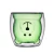 VASO DOBLE VIDRO EN FORMA DE OSO VERDE - 250 ML en internet