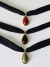 Choker Faixa Mystic - Faixa Preta com Pingente Marsala na internet