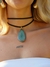 Choker Ágata - Preta com Pingente Ágata Verde na internet