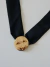 Choker Faixa Malta - Faixa Preta com Pingente Dourado - comprar online