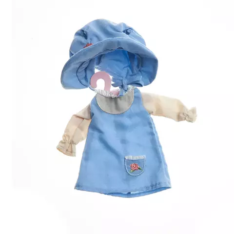 ROUPA DE BONECA VESTIDO COM CABIDE CAMPONESA MANGA LONGA - METOO