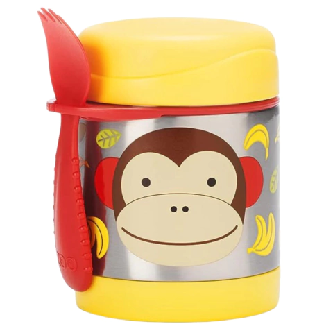 POTE TÉRMICO COM TALHER ZOO MACACO - SKIP HOP