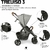 CARRINHO DE BEBÊ TREVISO 3 WOVEN BLACK - ABC DESIGN - Vida Sapeca