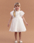 VESTIDO INFANTIL DE FESTA TULE BRANCO E PLUMAS - PETIT CHERIE