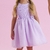 VESTIDO INFANTIL DE FESTA LILÁS DRAPEADO EM ORGANZA - PETIT CHERIE - comprar online