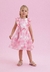 VESTIDO INFANTIL ROSA CORAÇÕES - PETIT CHERIE