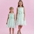 VESTIDO REGATA TULE VERDE ÁGUA E CONCHA COM PÉROLA - PETIT CHERIE - comprar online