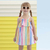 VESTIDO INFANTIL COLORIDO LISTRADO - MON SUCRÉ