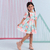 VESTIDO INFANTIL VERDE TIFFANY FLORAL - MON SUCRÉ