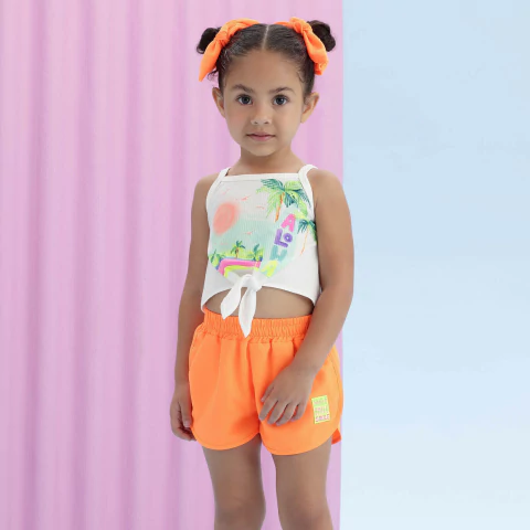 CONJUNTO INFANTIL FEMININO ALCINHA NEON - MON SUCRÉ