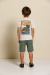CONJUNTO INFANTIL MASCULINO CAMISETA BY THE SEA - BANANA DANGER na internet