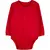 BODY BEBÊ BÁSICO MANGA LONGA ABERTO FRENTE VERMELHO - BIBE