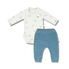 CONJUNTO BODY LONGO + CALÇA SARUEL MEU AMIGÃO - HUG BABY