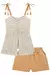 CONJUNTO INFANTIL FEMININO BATA E SHORT BEGE - INFANTI - Vida Sapeca