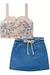 CONJUNTO INFANTIL MENINA CROPPED E SHORT SAIA - INFANTI - Vida Sapeca
