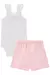 CONJUNTO BODY E SHORT SAIA ROSA - INFANTI - Vida Sapeca