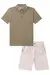 CONJUNTO INFANTIL MENINO CAMISA POLO E BERMUDA - JOHNNY FOX - loja online