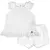 CONJUNTO BEBÊ MENINA BRANCO LAISE BLUSA E SHORT FOFOCA - BIBE
