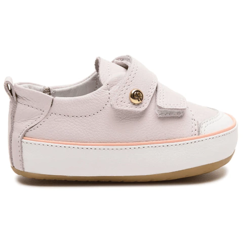 TÊNIS BEBÊ FEMININO COURO ROSA CHÁ - GAMBO