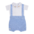 JARDINEIRA BEBÊ MENINO EM TRICOT E BODY BORDADO - ACONCHEGO DO BEBÊ
