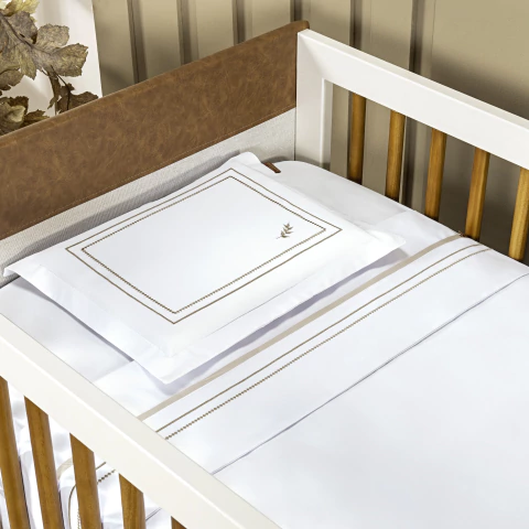 JOGO DE LENÇOL BERÇO SUBLIME PÉROLA 03 PEÇAS - BATISTELA BABY - comprar online