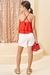 SHORTS INFANTIL FEMININO CINTURA ALTA EM SARJA - VIC&VICKY - comprar online