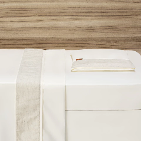 JOGO DE LENÇOL BERÇO LINHO BEGE 03 PEÇAS - BATISTELA BABY - comprar online