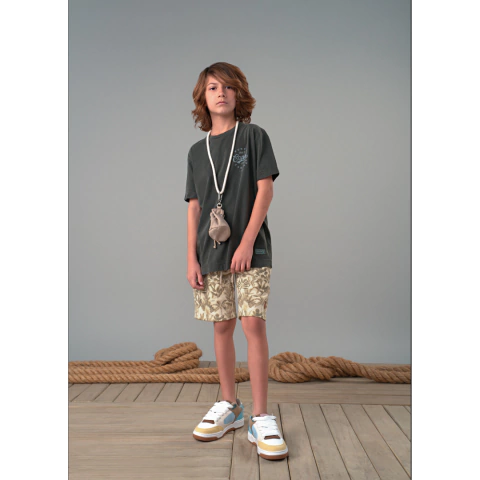 CAMISETA TEEN MASCULINA MALHA ESTONADA - LAMON