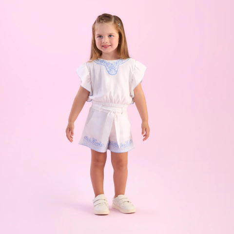 CONJUNTO INFANTIL FEMININO BELLE ROSE - PETIT CHERIE