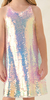 VESTIDO INFANTIL DE FESTA PAETÊ HOLOGRÁFICO - PETIT CHERIE - comprar online