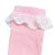 MEIA INFANTIL 3/4 CANELADA RENDINHA TULE POÁ ROSA BEBE - KIDSPLASH! na internet