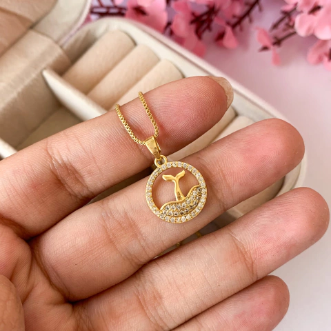 Colar calda de sereia - ouro