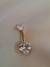 Navel Doble Corazón Engarzado