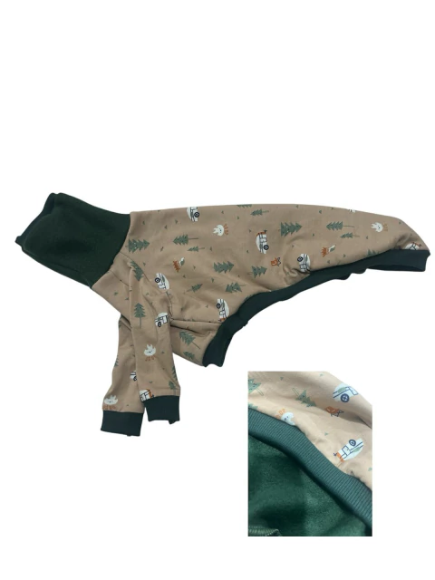 Roupa de malha forrada com soft P com manga - comprar online