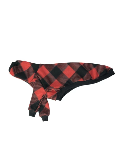 Roupa de soft P com manga -xadrez vermelho e preto- - comprar online