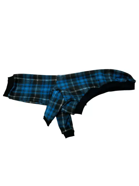 Roupa de soft P2 com manga -xadrez azul-