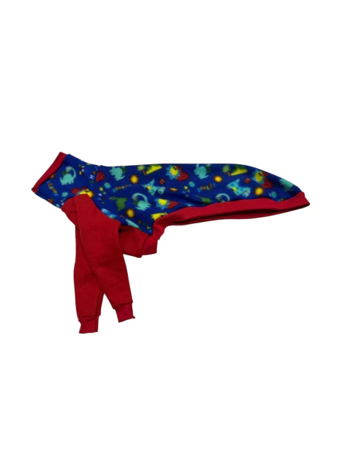 Roupa de soft M com manga -dino azul- - comprar online