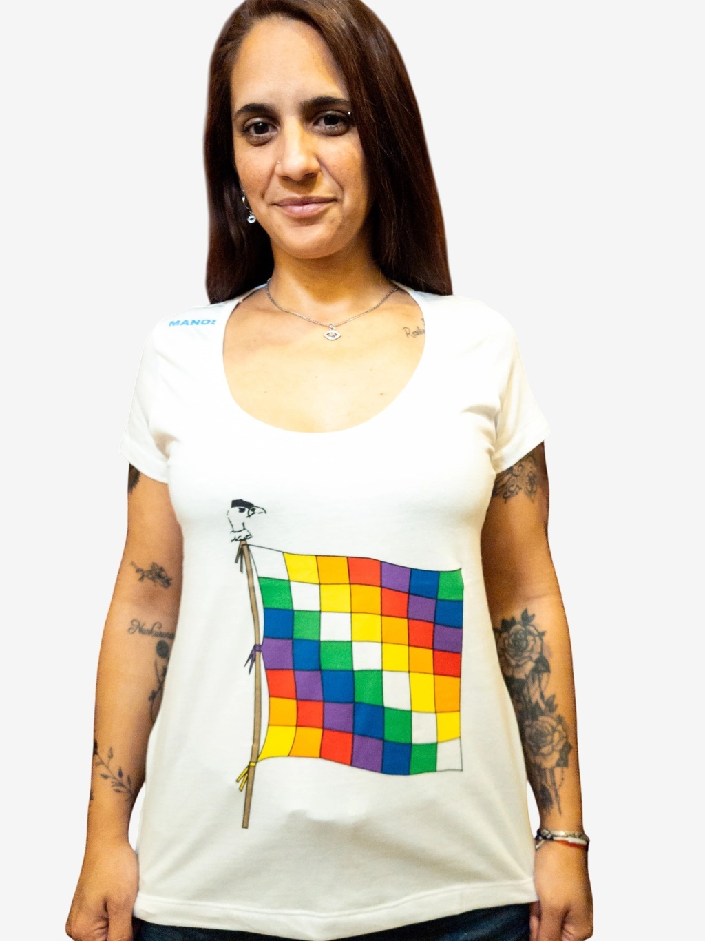 Remera rebelde wiphala mastil