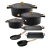 Jogo de Panela de Ferro Fundido 7 peças Chapa e Assadeira