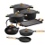 Jogo De Panela Ferro 7 Peças Chaleira Bifeteira Tapioqueira