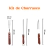 Kit Churrasco 3 Peças Faca Garfo e Chaira Cabo de Madeira - comprar online