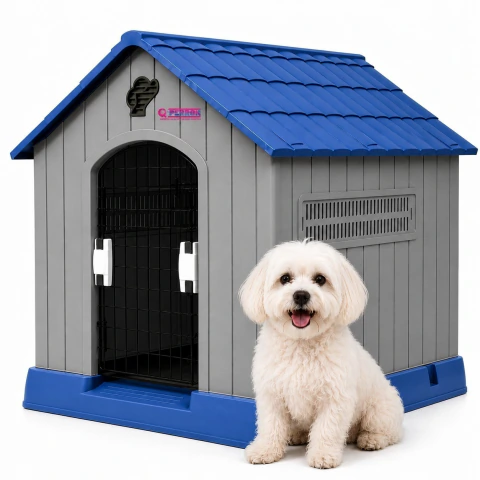 Casa Para Perros Con Puerta Raza Chica Gran Calidad