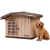 Casa Para Perro Extra Chica Con Puerta Impermeable y Térmica para Exterior Protección UV